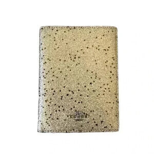 NWOT Coach STAR GOLD GLITTER TRAVEL PASSPORT HOLDER CASE